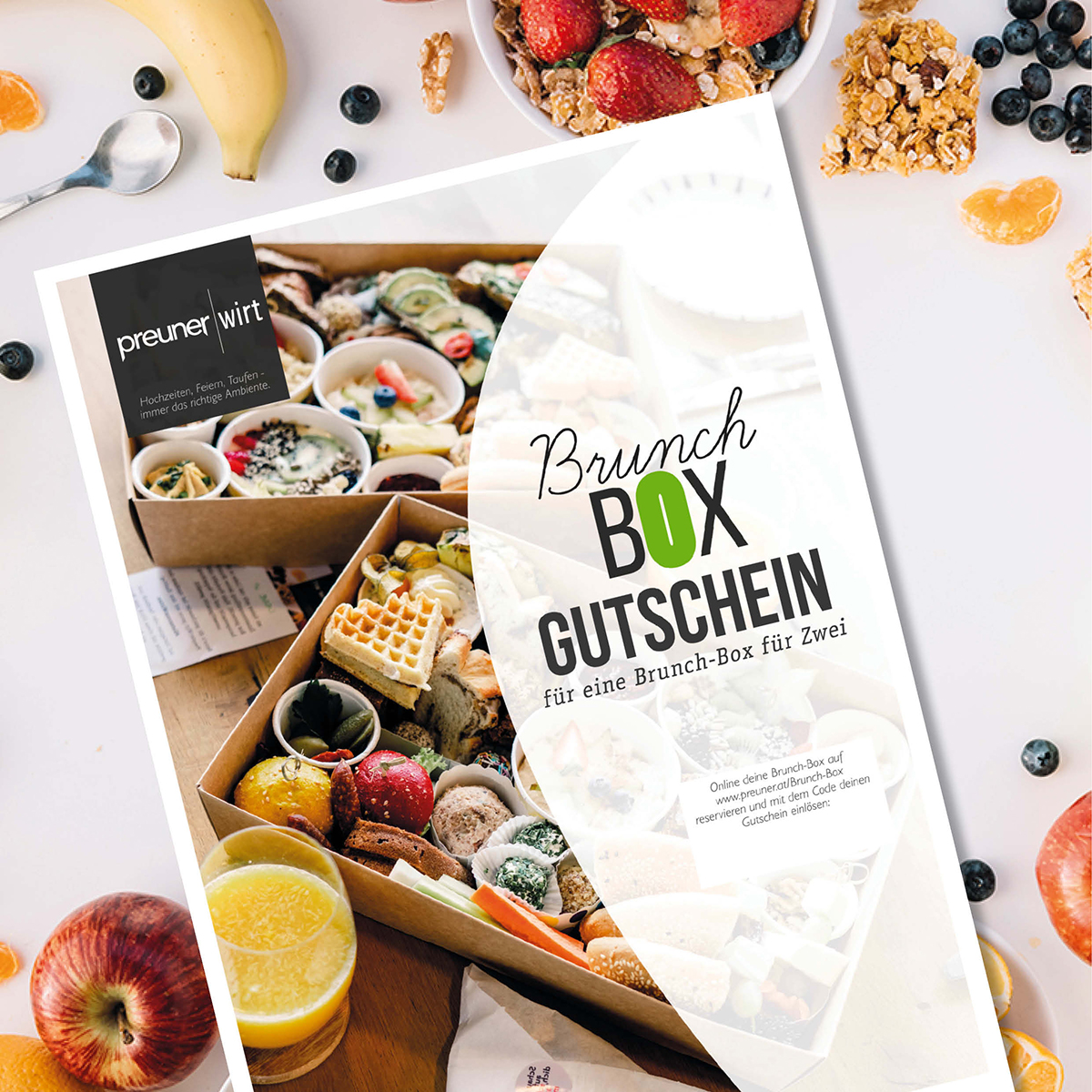 Brunch Box Facebook Post f Online Gutschein neutral Verkauf